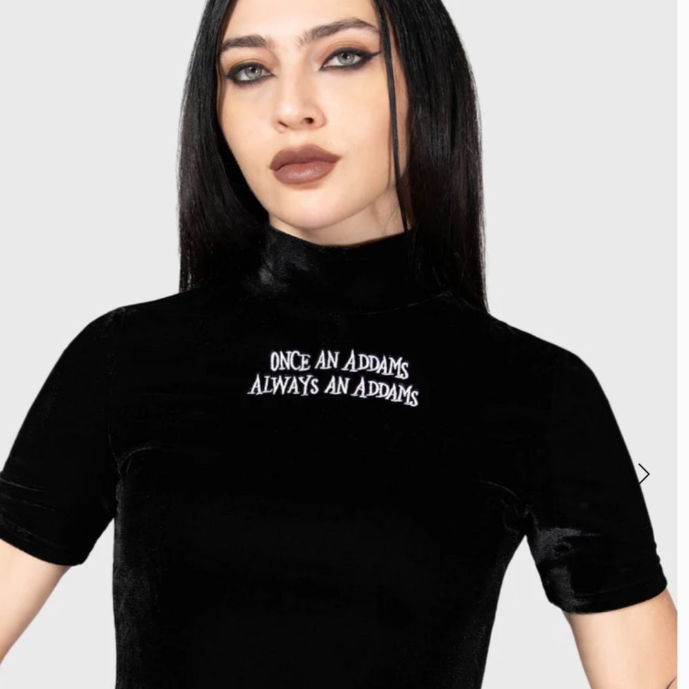 Killstar Allergic To Color Velvet Top